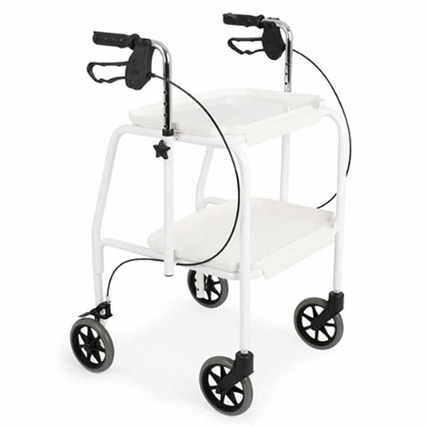 Mobile Tray Walker with Hand Brakes (125kg) 2 Colours Days
