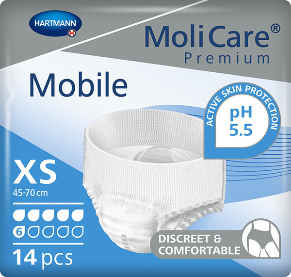MoliCare Premium Mobile 6Drop (14PK) XS, S, M, L or XL - Molicare