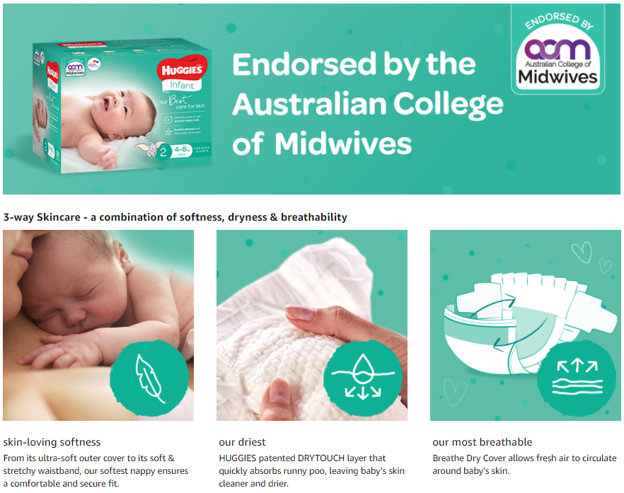 Huggies Nappies Size 2 Infant (48kg) (24pk) HUGGIES