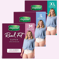 Depend® Real-Fit for Women Super Underwear (8PK) M, L or XL