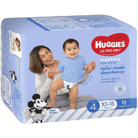 Huggies Ultra Dry Nappies Size4 Toddler (10-15kg | 18PK) Boy