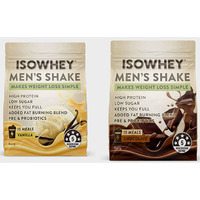 ISOWHEY Men's Shake 840g Bag (15 Meals) - Vanilla or Chocolate
