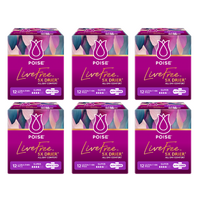 Poise® LiveFree Super Pad with WINGS (12PK l BulkBuy 5.20x6)