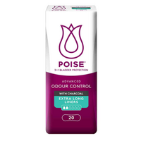 Poise® Extra Long Liners with Charcoal (20PK)