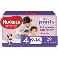 Huggies Ultra Dry Nappy Pants Size4 Toddler (9-14kg | 29PK) Girl