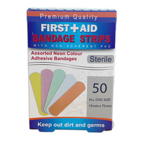 PRO+CARE Assorted Neon Bandage Strips (50PK)