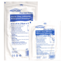 PRO+CARE Sterile Adhesive Waterproof Dressing (Single l 4 Sizes)