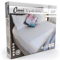 Conni Bed Pad X Wide Dual With Tuck Ins 153x85 Cm 2500ml Waterproof White