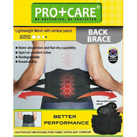 Pro+Care Back Brace - Lightweight Mesh with lumbar panel