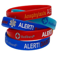 Medical ID Wristband, Bold Alert (by Condition) 4 Sizes