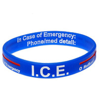 Medical ID Wristband, Reversible Write On I.C.E. - 4 Sizes