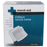 Mend-Aid Sterile Gauze Swab (10cmx10cm)