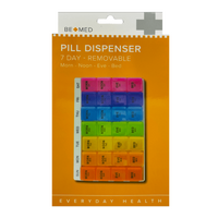 Weekly Pill Dispenser - 4 Sections Per Day Removable