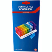 Monthly Pill Organiser - 2 Sections Per Day Removable