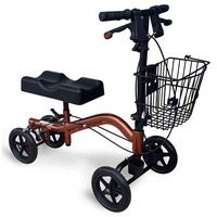 Knee Walker Aluminium with Handbrakes and Basket (130kg)