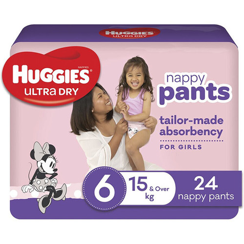 Huggies Ultra Dry Nappy Pants Size6 Junior (15kg+